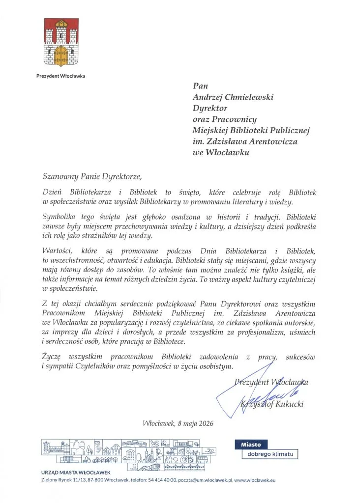 Dzień Bibliotekarza i Bibliotek w Włocławku