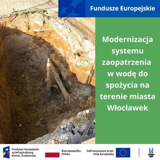 Prace związane z modernizacją sieci wodociągowej we Włocławku
