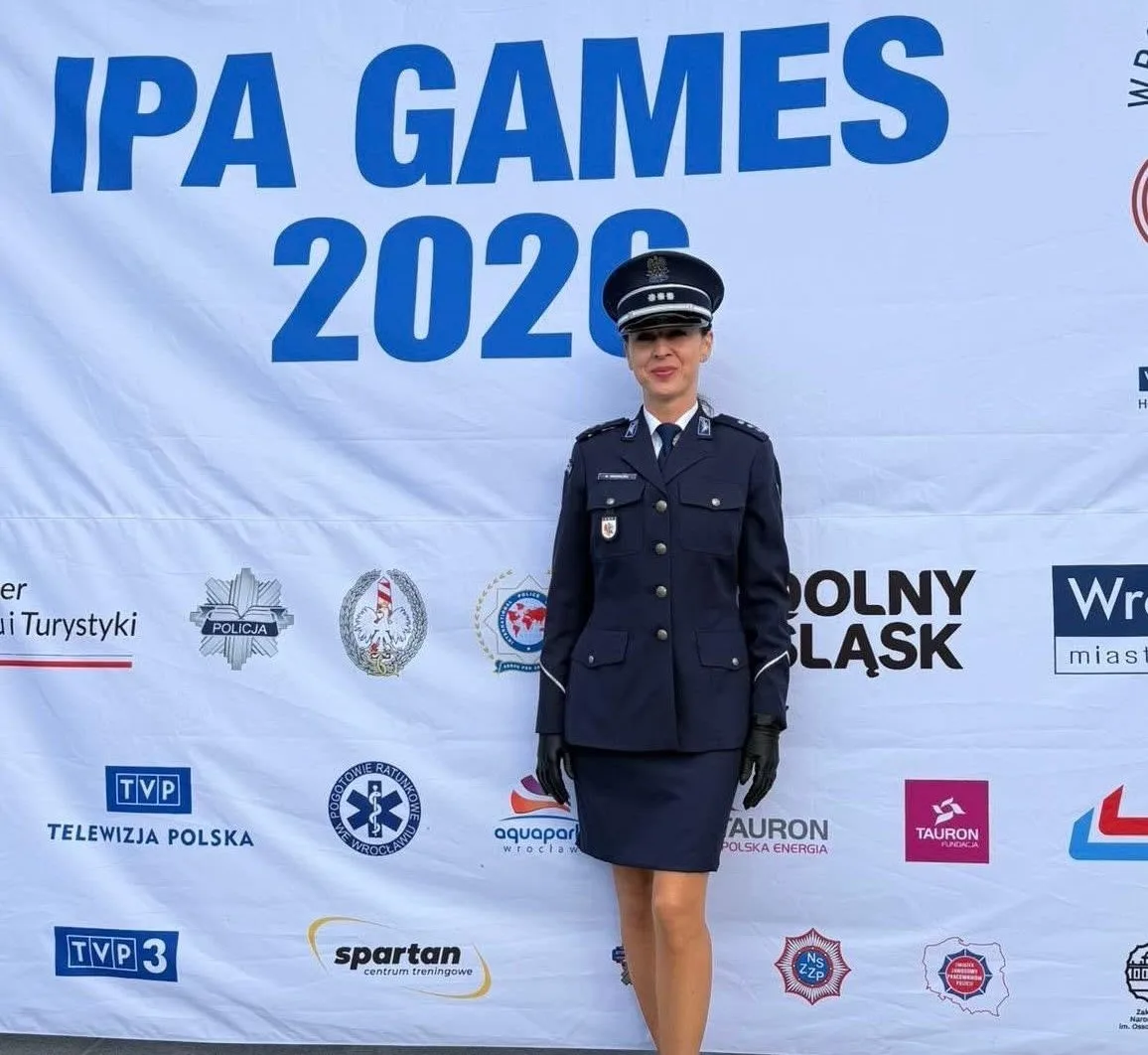 Komisarz Marta Gwizdalska z Włocławka w sportowych zmaganiach Policji