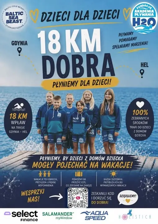 Młodzi pływacy z Fundacji H2O zrealizują 18-kilometrowe wyzwanie dla dzieci z Włocławka