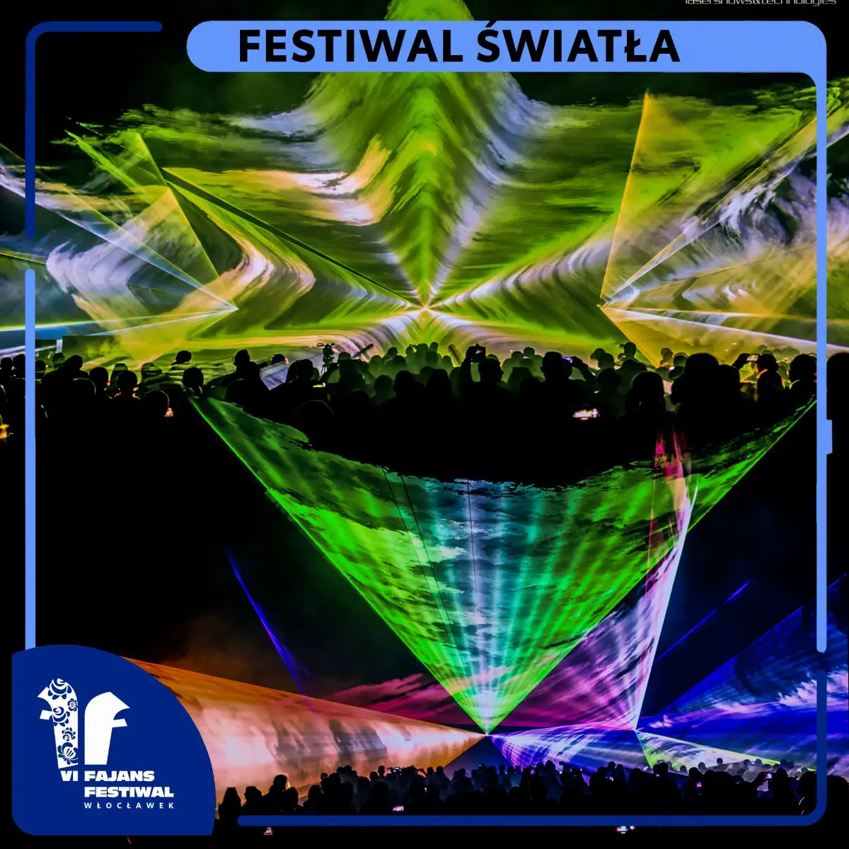 Włocławskie pokazy świetlne na Starym Rynku podczas VI Fajans Festiwalu