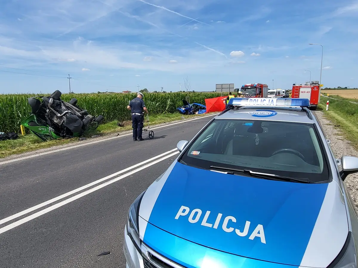 Wypadek na drodze W-270 w gminie Lubraniec z tragicznym skutkiem