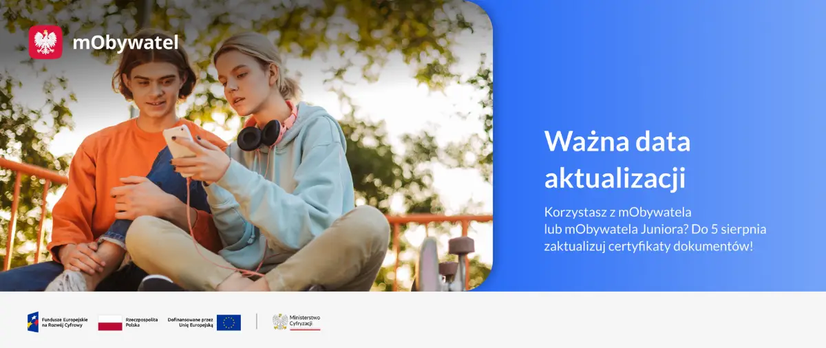 Ważna aktualizacja certyfikatów w mObywatelu. Termin do 5 sierpnia