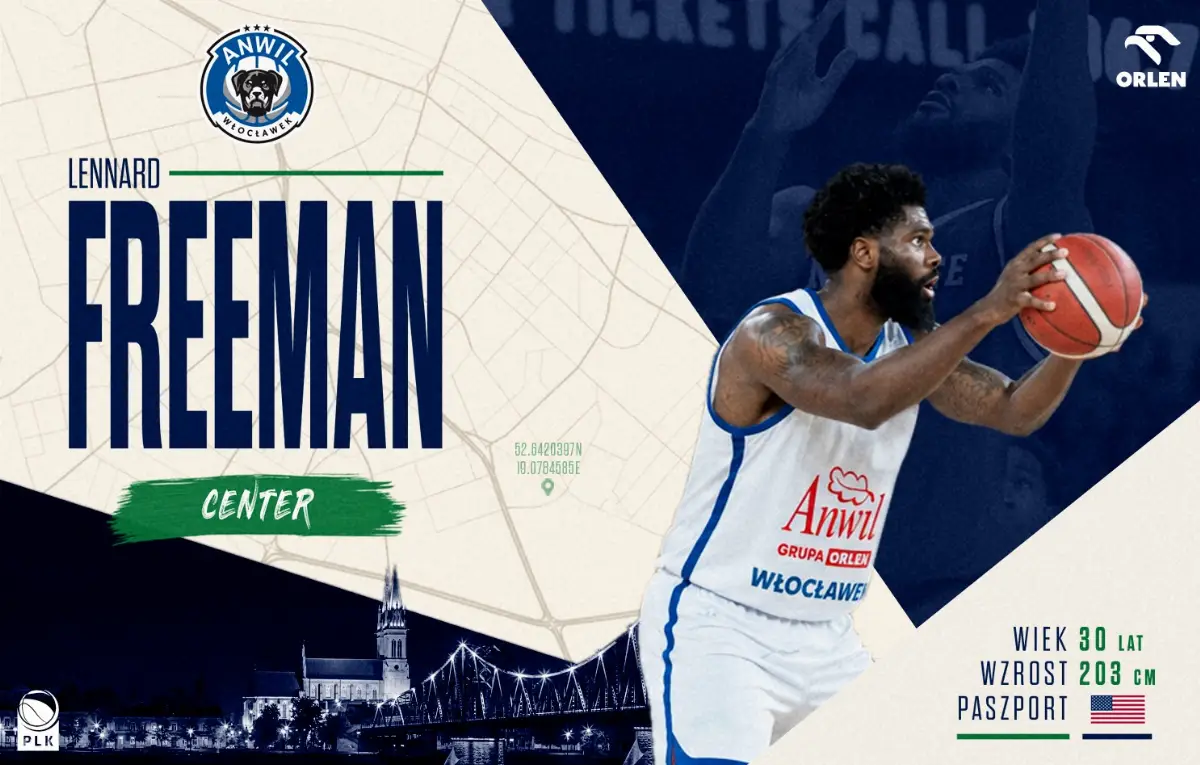 Lennard Freeman nowym centrum Anwilu Włocławek