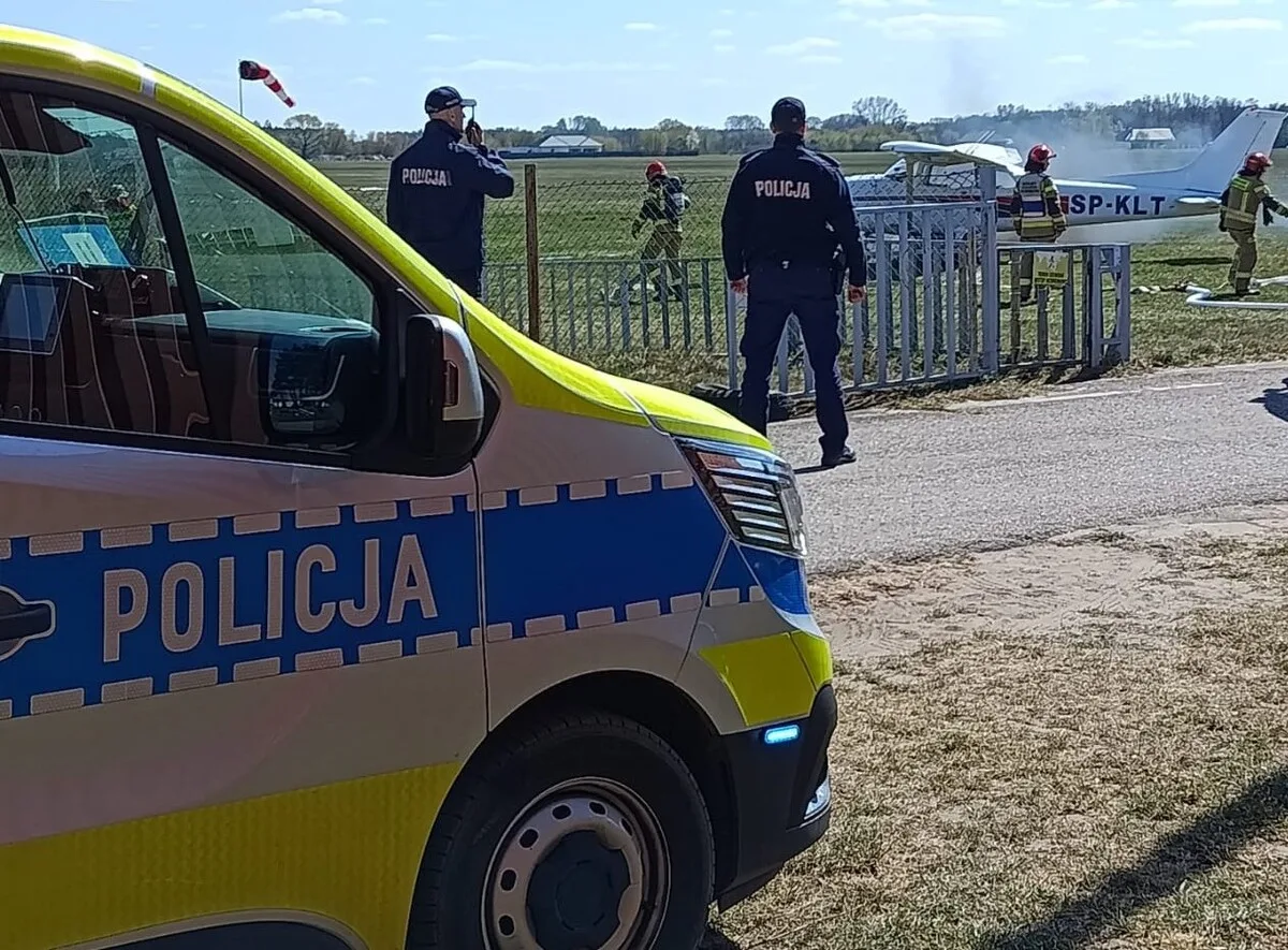 Ćwiczenia na lotnisku Aeroklubu Włocławskiego