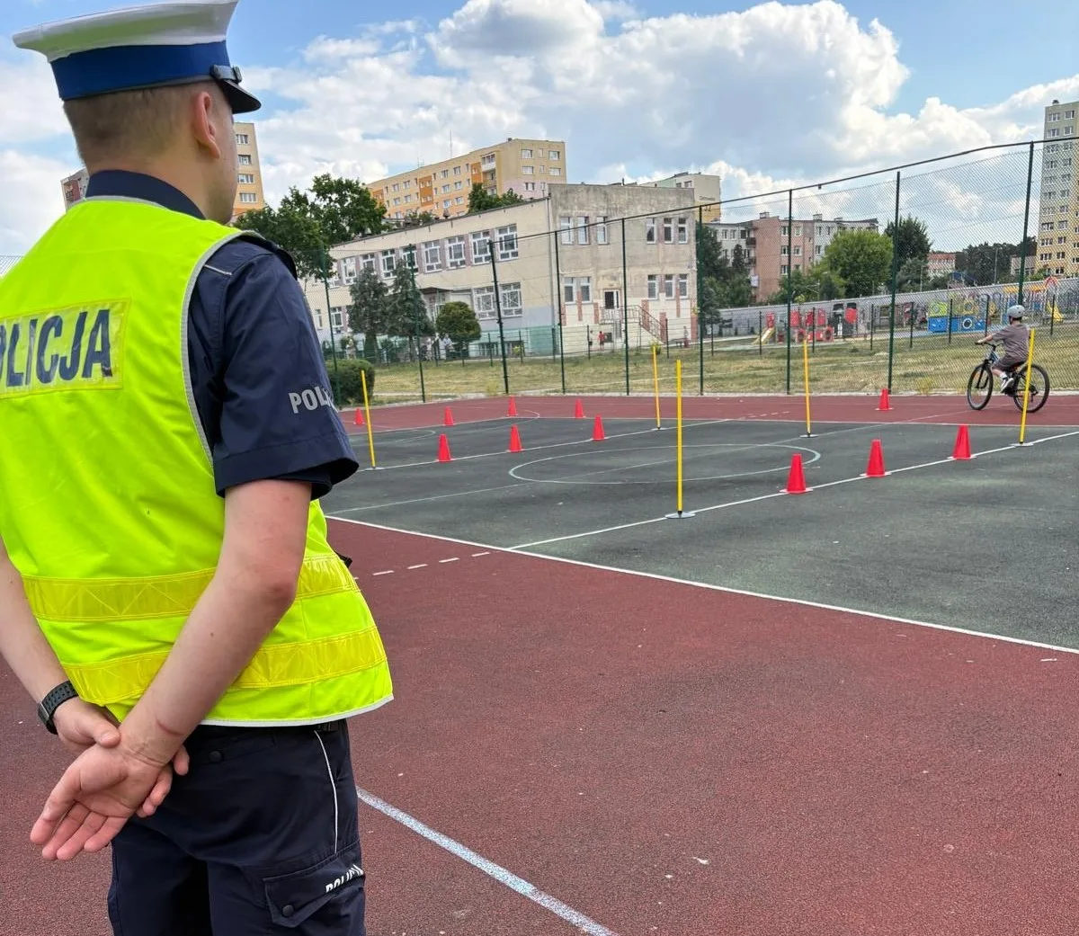 Egzamin na kartę rowerową przeprowadzony przez policję