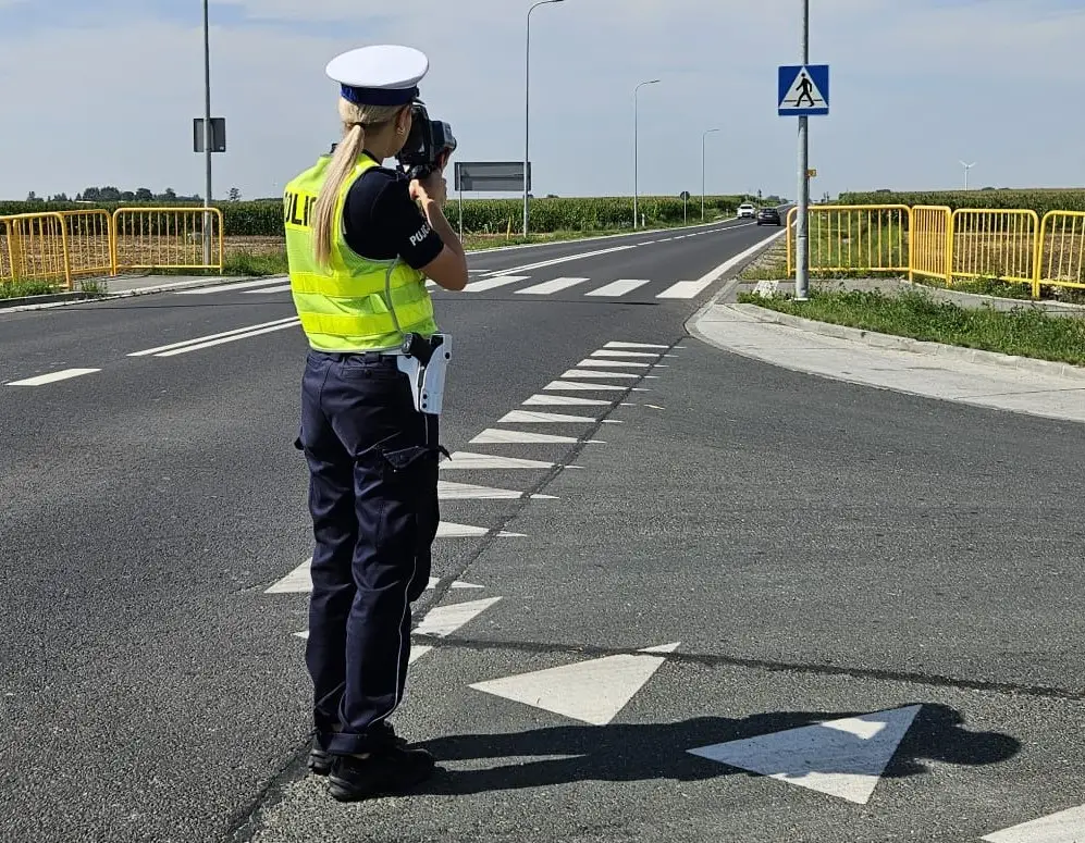 Działania kontrolno-prewencyjne w powiecie włocławskim - kaskadowy pomiar prędkości